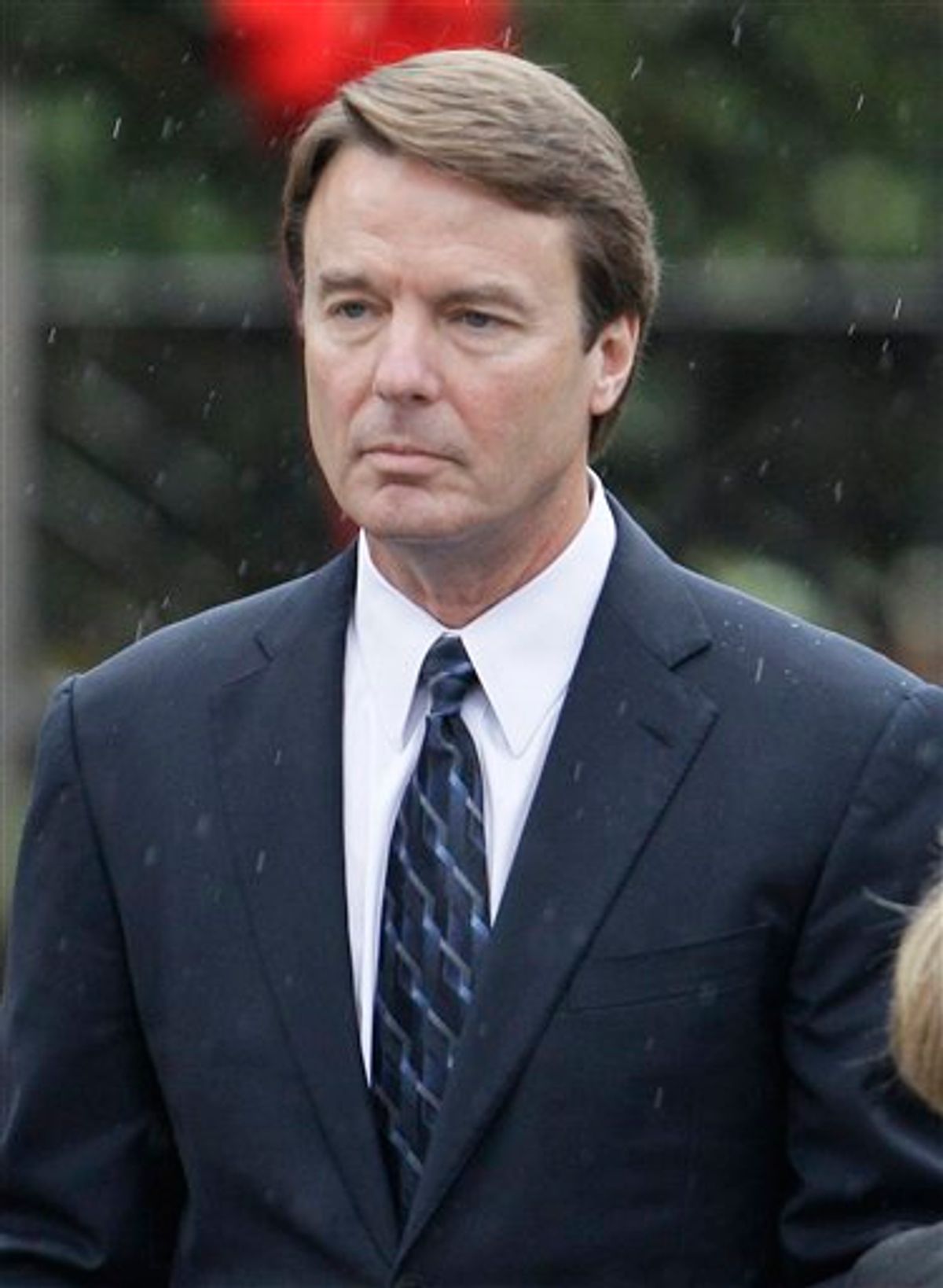 FILE - In this Dec. 11, 2010 file photo, former Democratic presidential candidate John Edwards is seen in Raleigh, N.C. Edwards and federal prosecutors are arguing over whether the money used to cover up his extramarital affair was a campaign contribution or just a gift from his old friends. An indictment of the 2004 Democratic vice presidential nominee appears imminent, but people on both sides still hold out hope for a last-minute deal for a guilty plea to a negotiated charge.  (AP Photo/Gerry Broome, File) (AP)