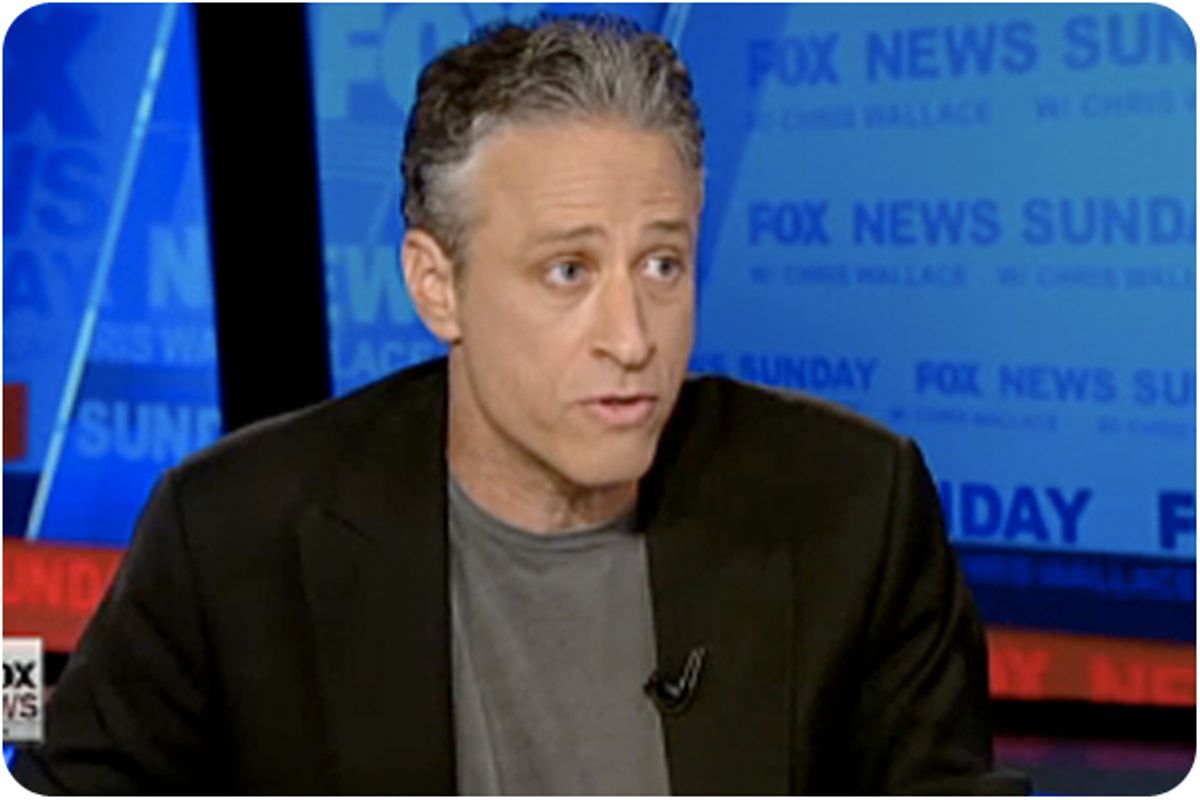 Jon Stewart on Wednesday night's episode of "The Daily Show." 