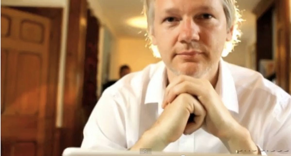 Julian Assange's MasterCard parody