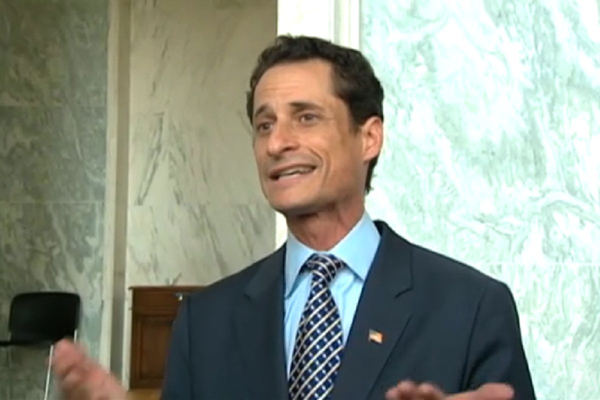 Anthony Weiner at a press conference on Tuesday.