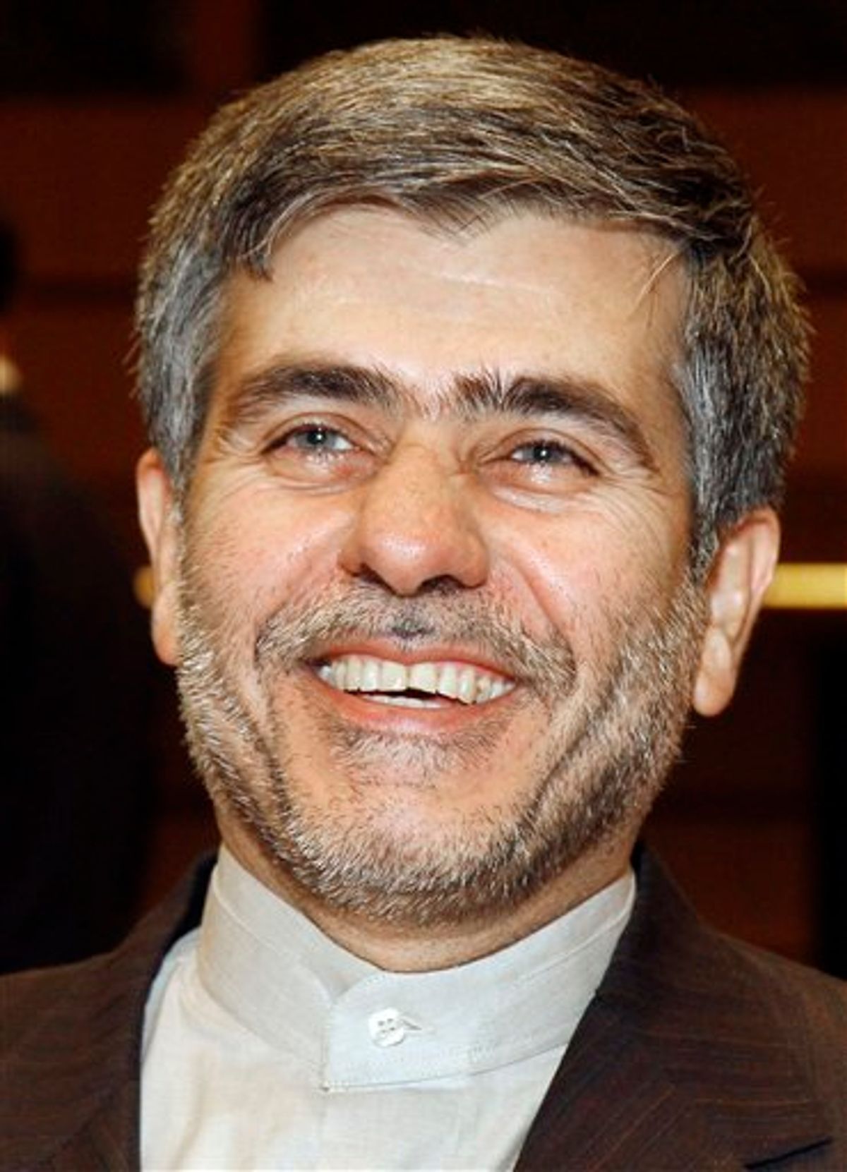 Fereidoun Abbasi Davani, Iran's Vice President and Head of Atomic Energy Organization, smiles during at the Ministerial Conference on Nuclear Safety at the International Atomic Energy Agency, IAEA, in Vienna, Austria, on Monday, June 20, 2011. (AP Photo/Ronald Zak)  (AP)