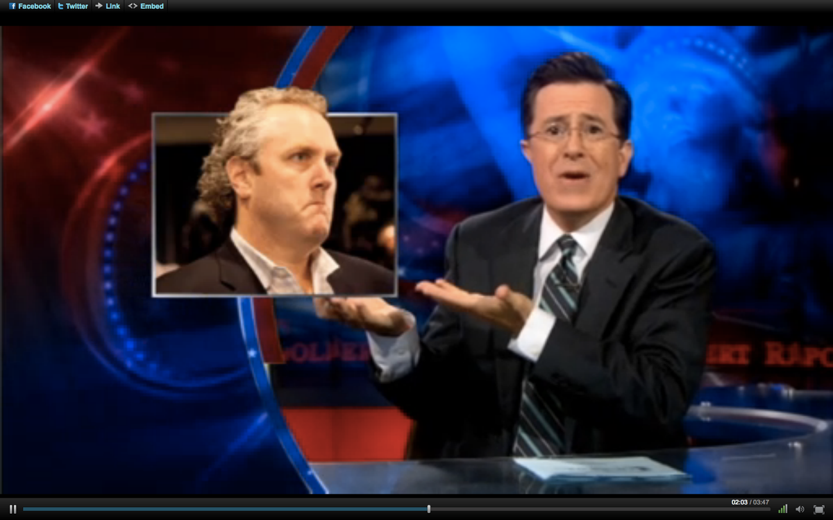 Stephen Colbert on Thursday night's "Colbert Report."