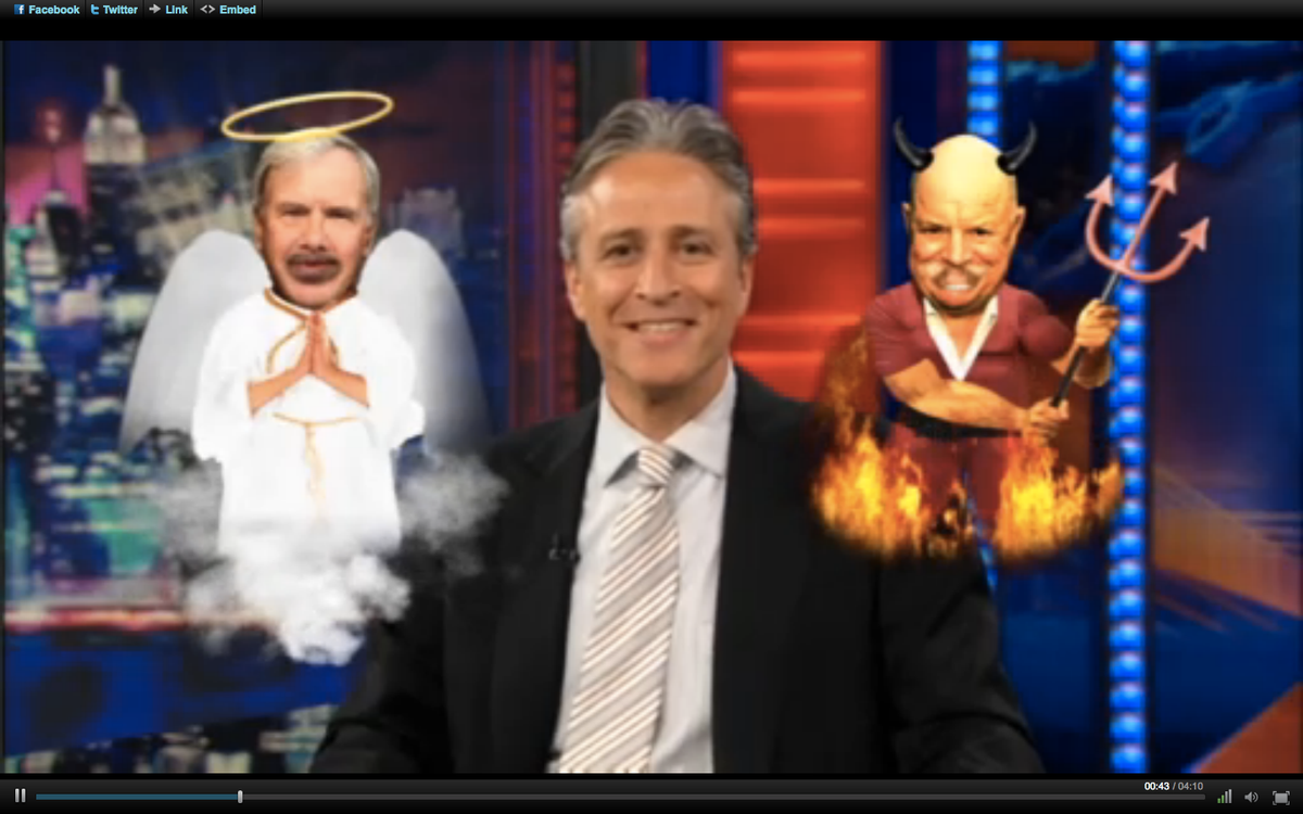 Jon Stewart on Thursday night's "Daily Show."