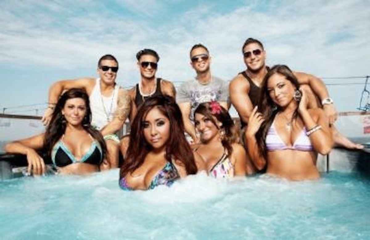 The cast of "Jersey Shore," pre-disastrous Italy.