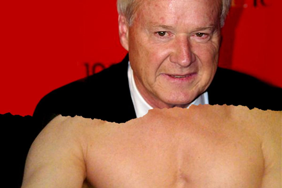 Chris Matthews and the chest of Rep. Anthony Weiner