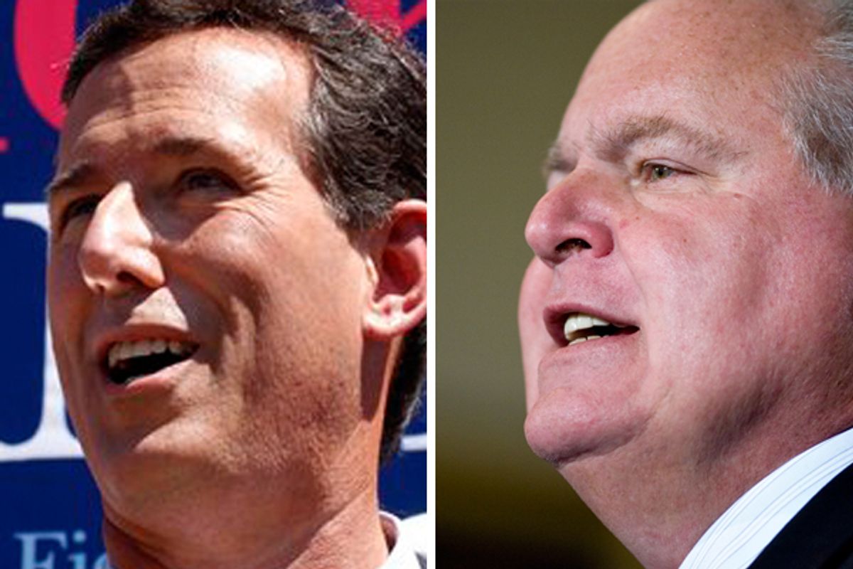 Rick Santorum and Rush Limbaugh