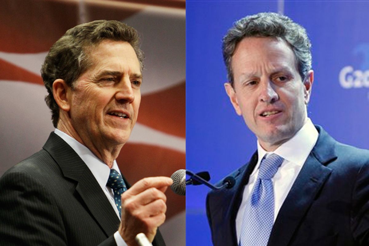 Jim DeMint and Tim Geithner