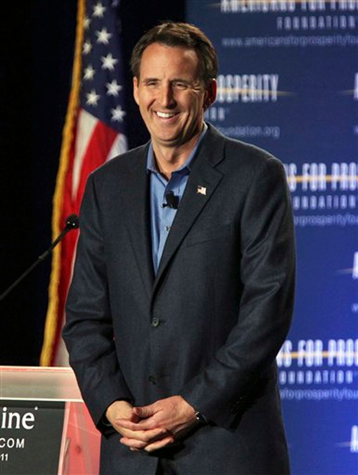 Republican presidential hopeful, former Minnesota Gov. Tim Pawlenty speaks at the AFP RightOnline Conference in Minneapolis on Saturday, June 18, 2011. (AP Photo/The Star Tribune, Jim Gehrz)  MANDATORY CREDIT; ST. PAUL PIONEER PRESS OUT; MAGS OUT; TWIN CITIES TV OUT (AP)