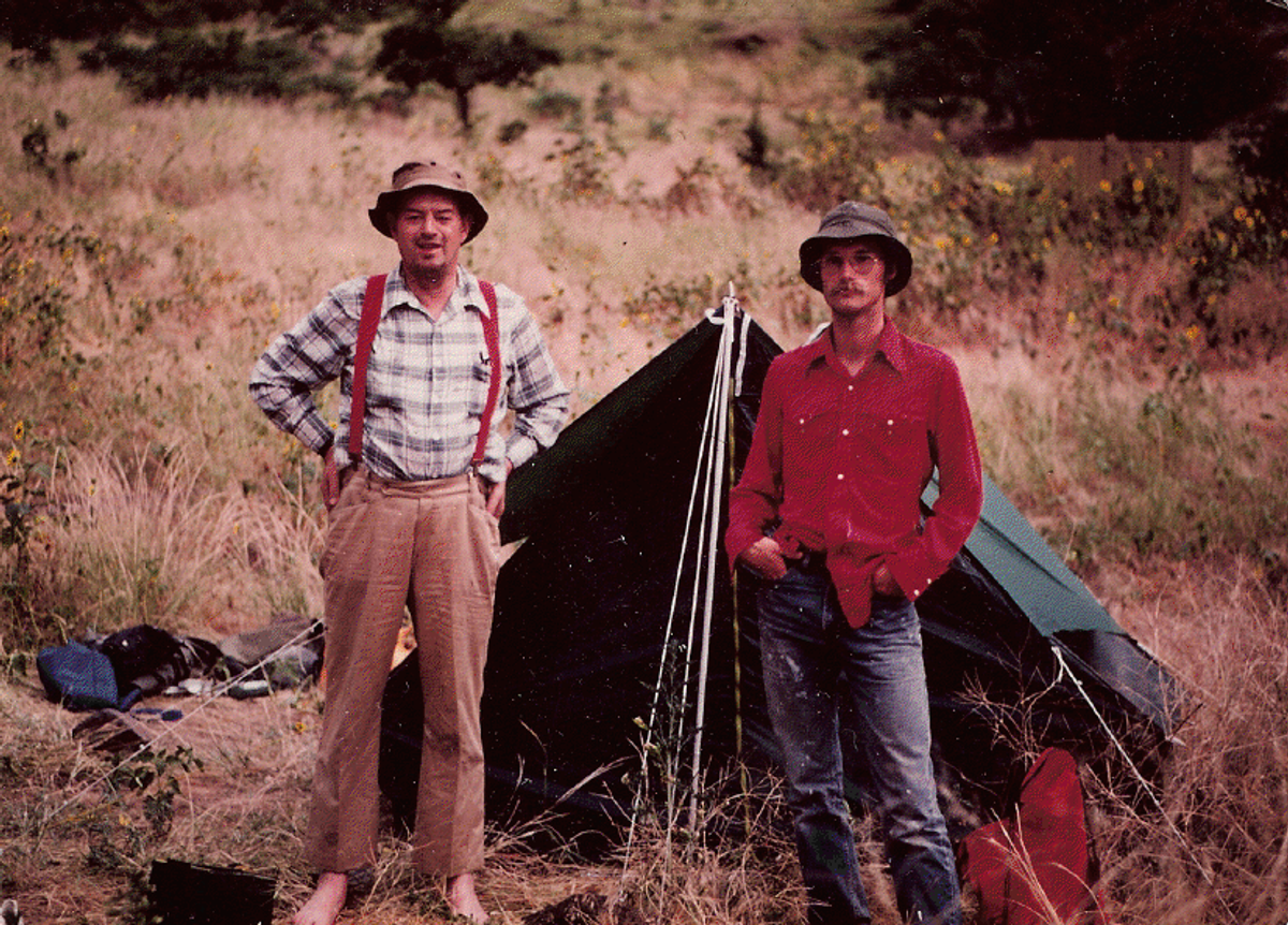 The author and his father on the Snake River in 1980