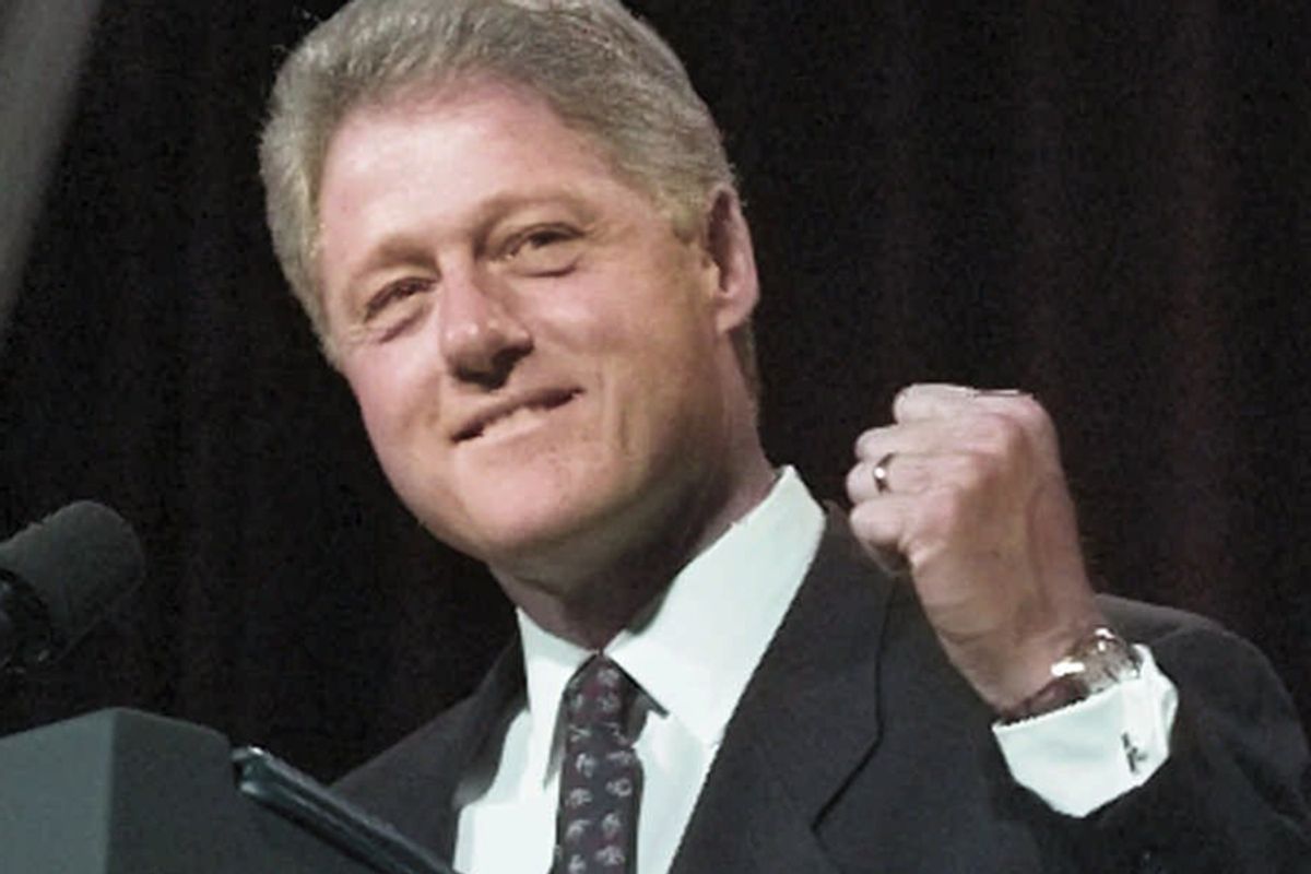 Former president Bill Clinton on Nov. 6, 1996.