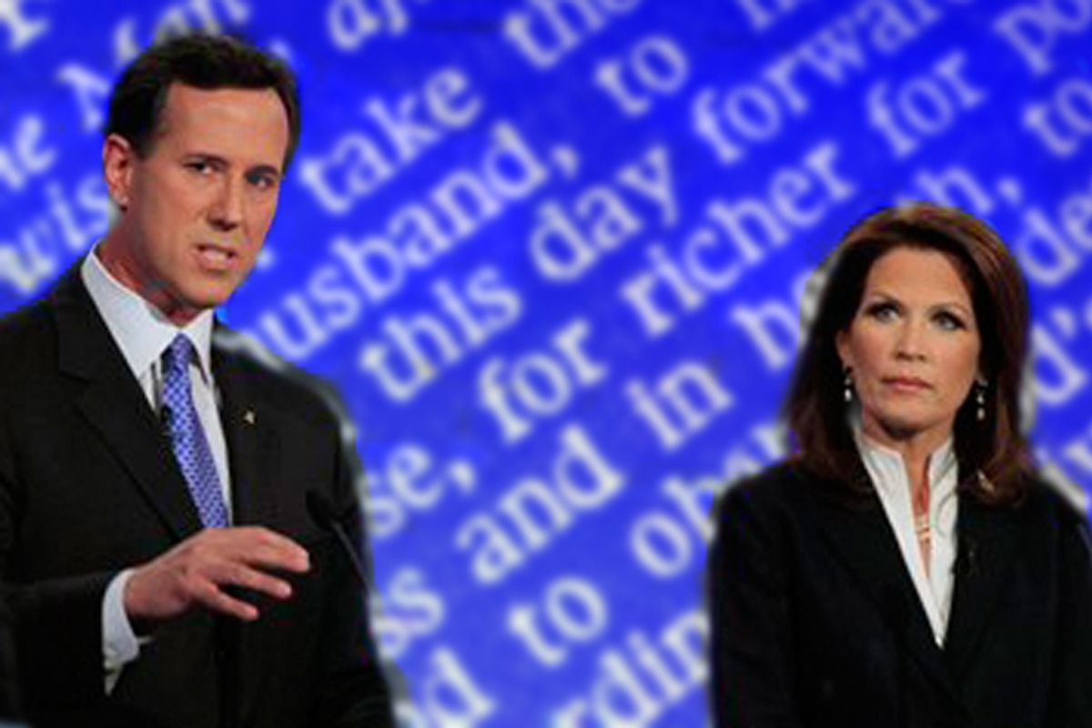Rick Santorum and Michele Bachmann