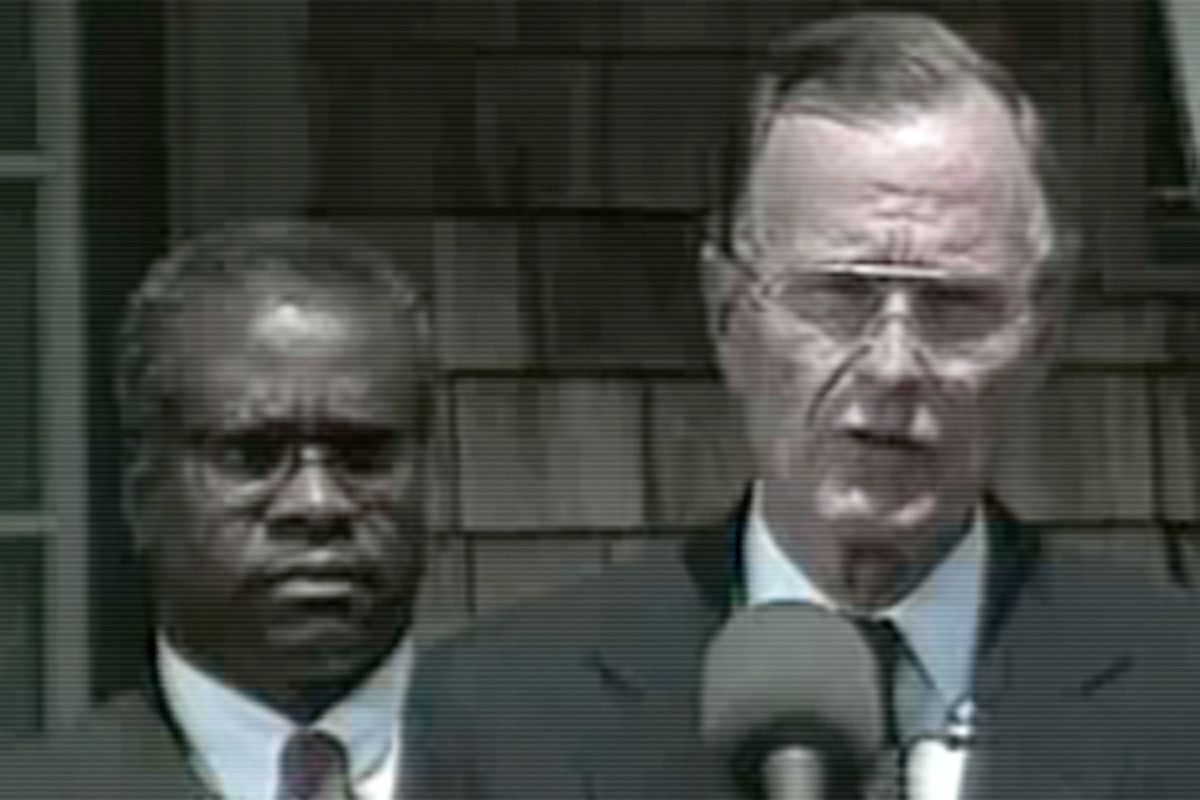 Clarence Thomas and former president George H.W. Bush