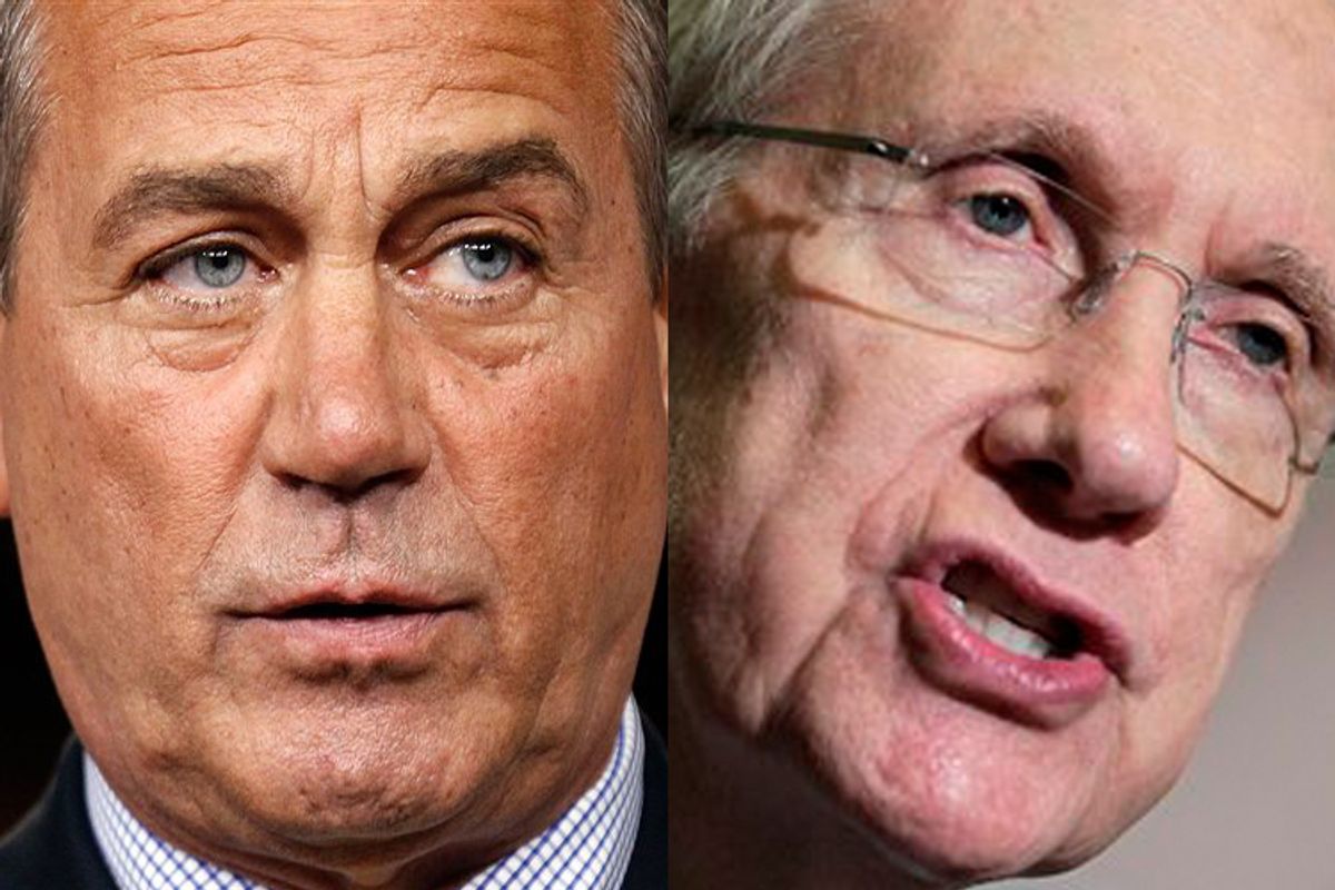 John Boehner and Harry Reid