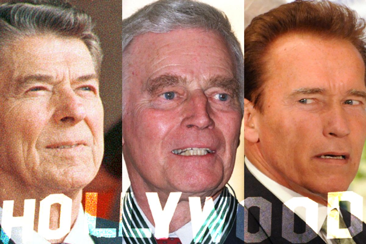Ronald Reagan, Charton Heston and Arnold Schwarzenegger
