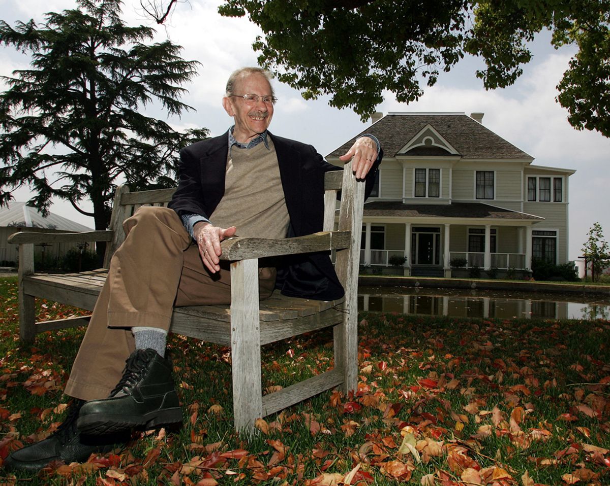Pulitzer Prize winning poet Philip Levine is shown at the San Joaquin River Center on April 27, 2006, in Fresno, Calif., where he's recited many of his poems.