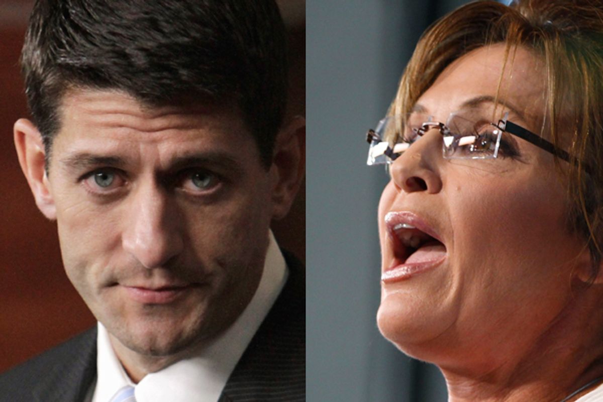 Paul Ryan and Sarah Palin  