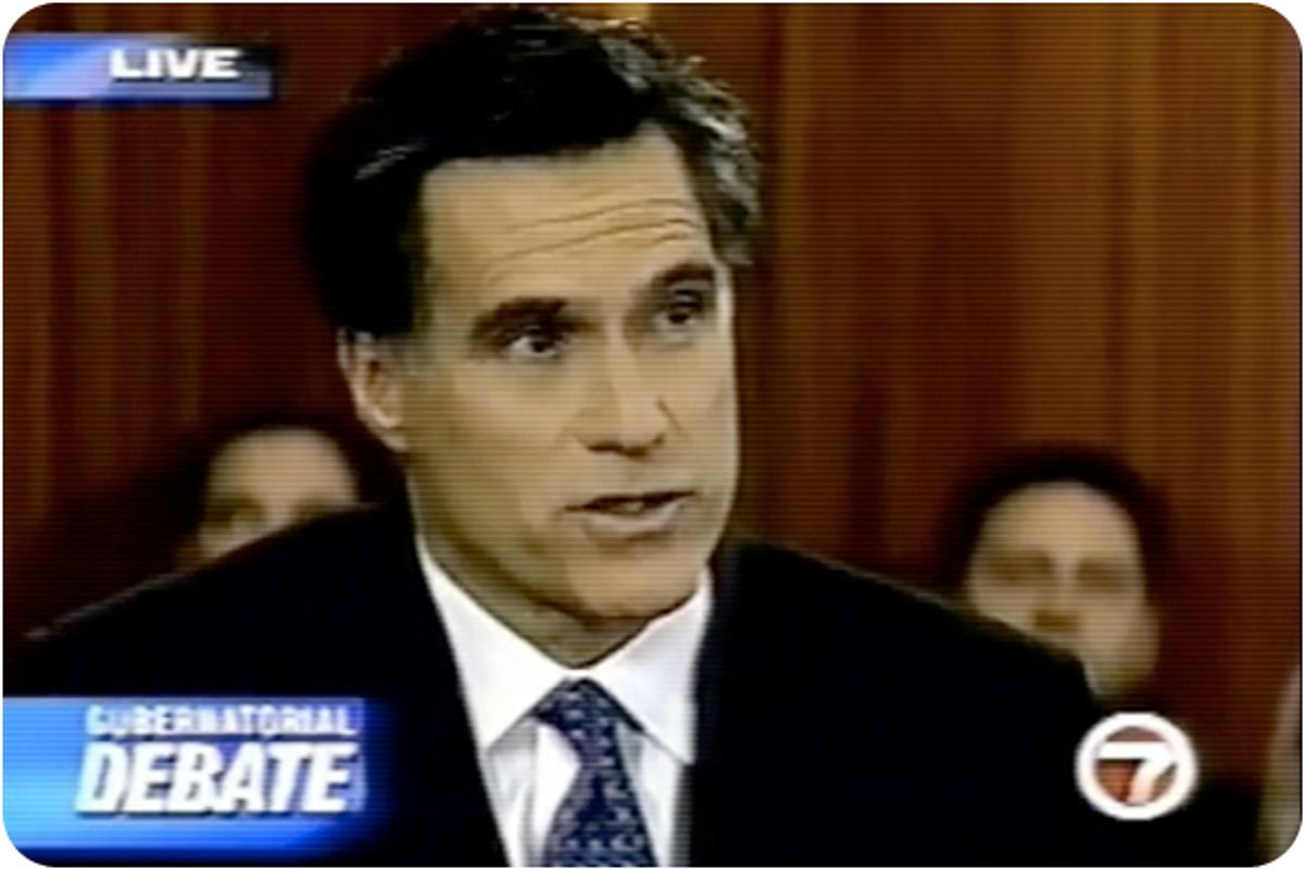 Mitt Romney during his 2002 run for governor of Massachusetts