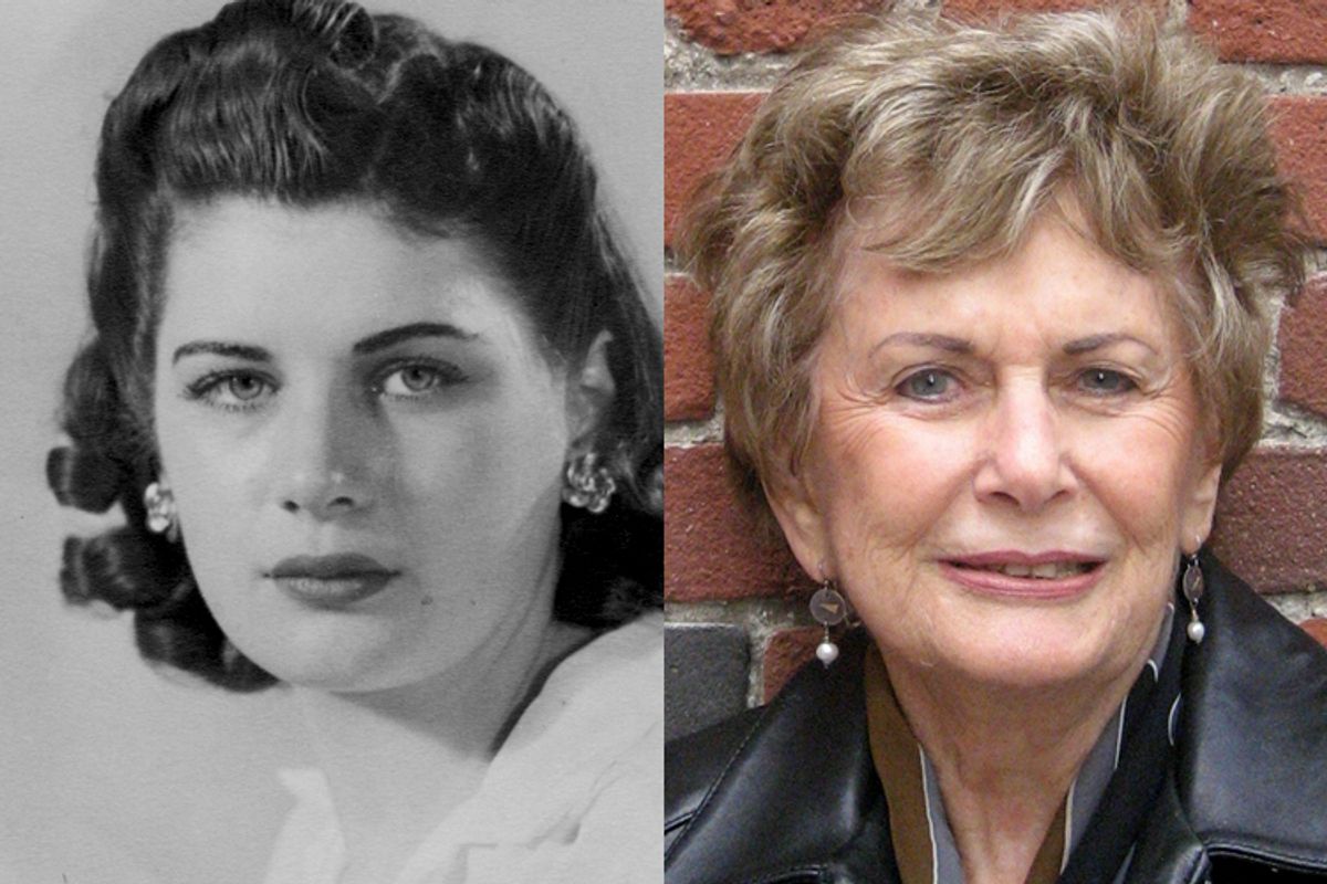 The author as a young woman and as she appears now