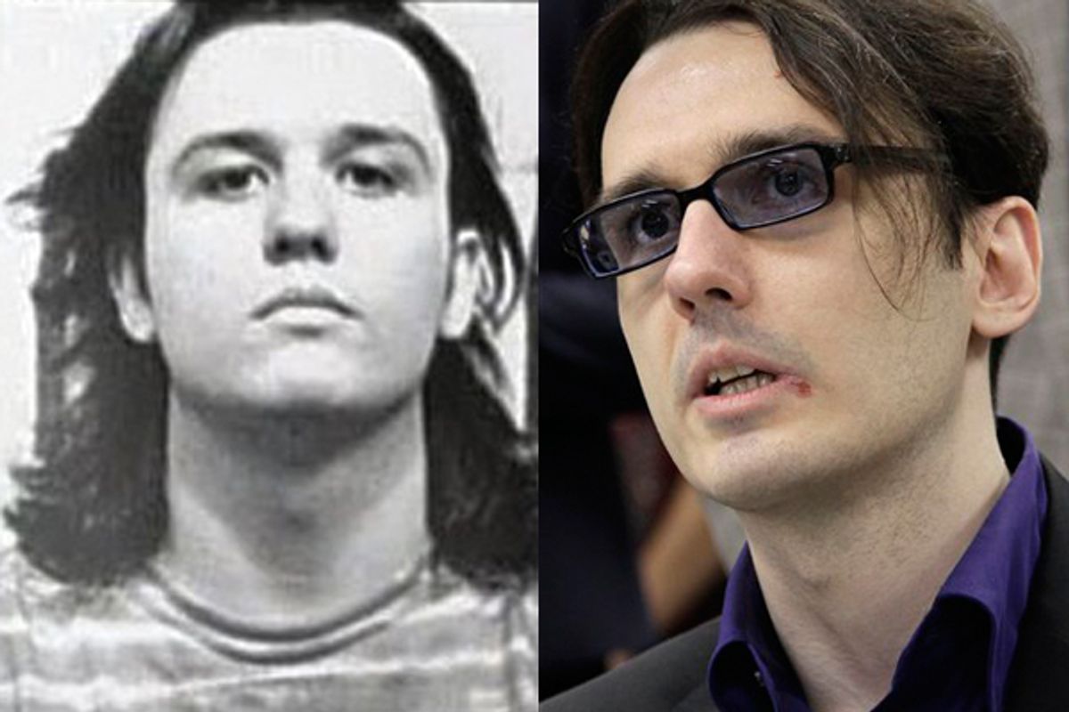 Damien Echols in 1993 and 2011.