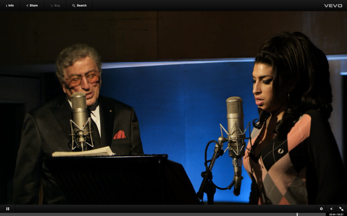 Tony Bennett and Amy Winehouse recording "Body and Soul."
