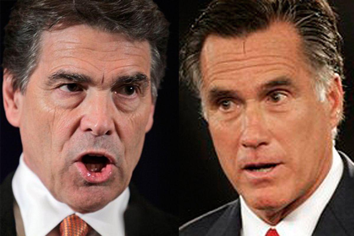 Rick Perry and Mitt Romney