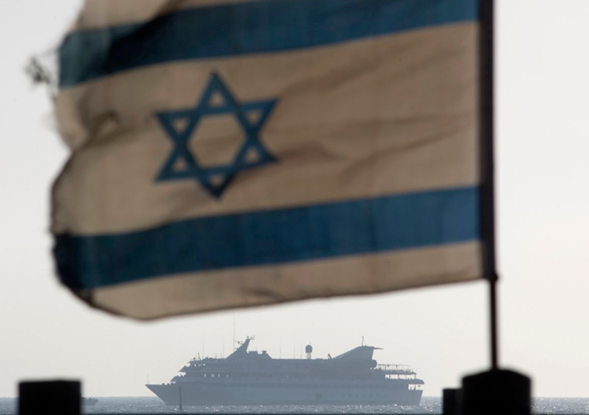 In this May 31, 2010 file photo the Mavi Marmara ship, the lead boat of a flotilla headed to the Gaza Strip which was stormed by Israeli naval commandos in a predawn confrontation, sails into the port of Ashdod, Israel.