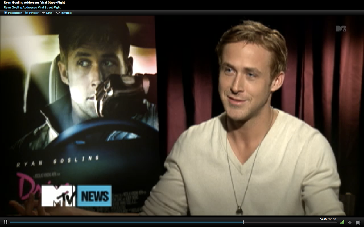 Ryan Gosling in an MTV interview.  