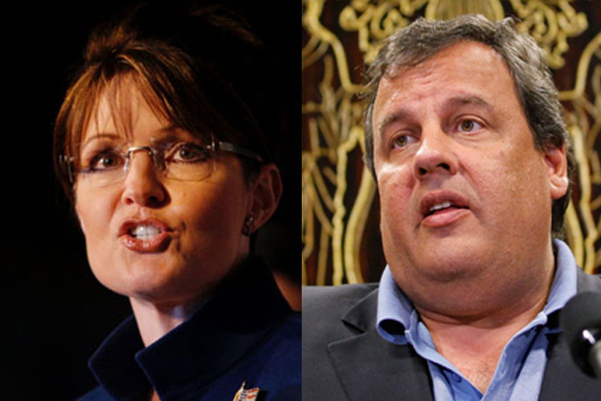 Sarah Palin and Chris Christie  (AP)