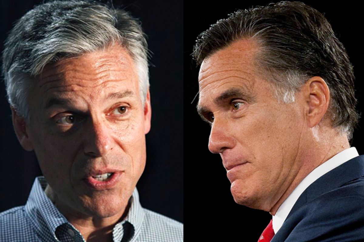 Jon Huntsman and Mitt Romney