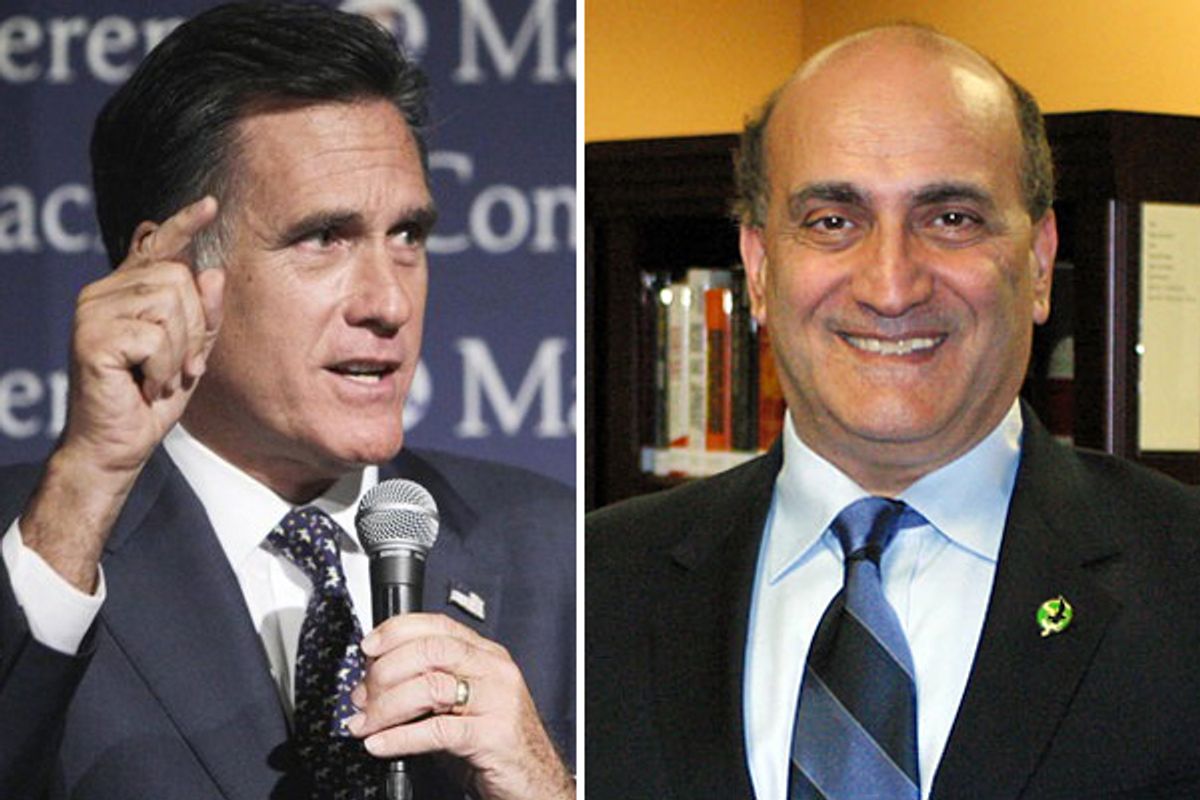  Mitt Romney and Walid Phares    (AP/<a href='http://www.walidphares.com/artman/publish/article_2747.shtml'>walidphares.com</a>)