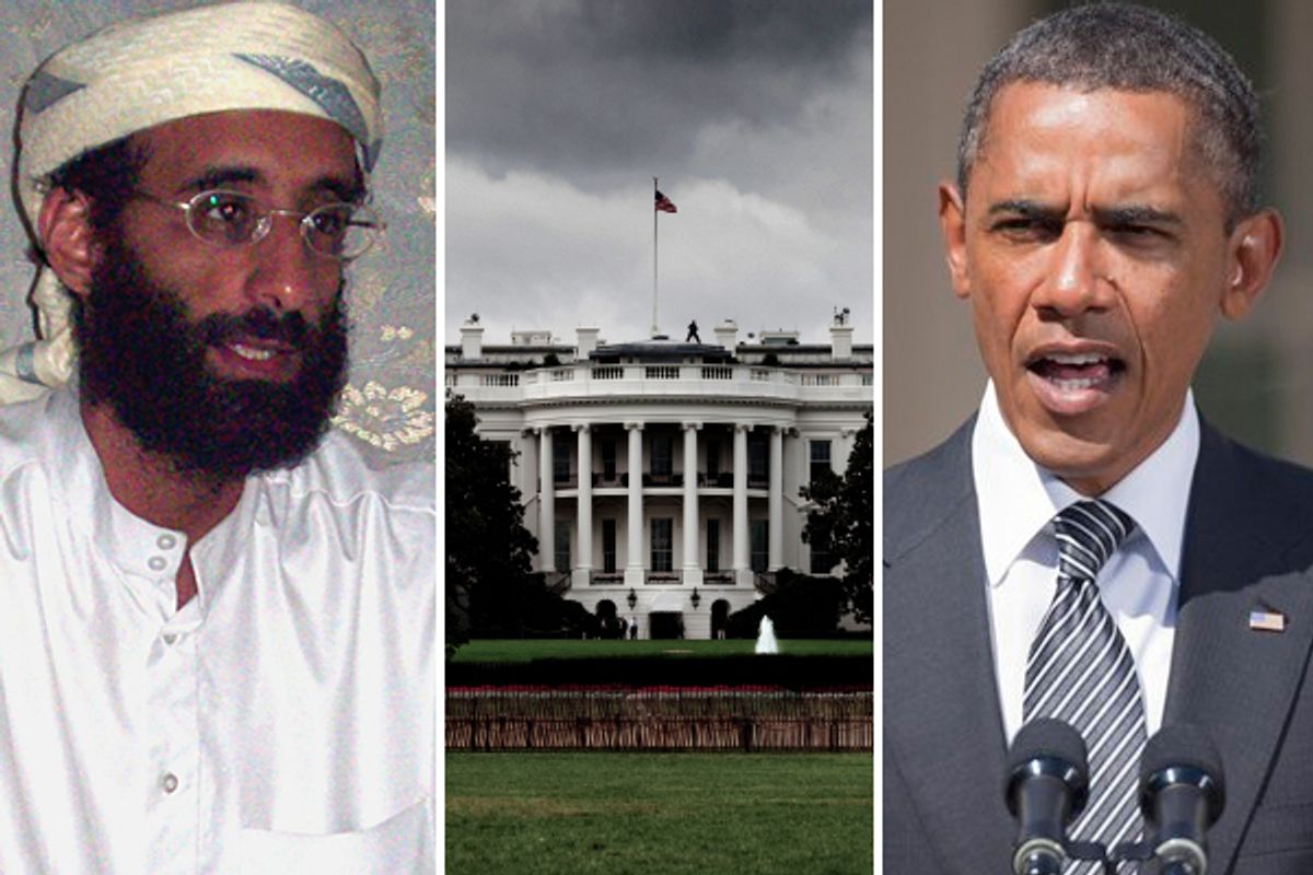  Anwar al-Awlaki, the White House and President Barack Obama       (<a href='http://en.wikipedia.org/wiki/File:Anwar_al-Awlaki_sitting_on_couch,_lightened.jpg'>Muhammad ud-Deen</a>/iStockphoto: P_Wei/AP)
