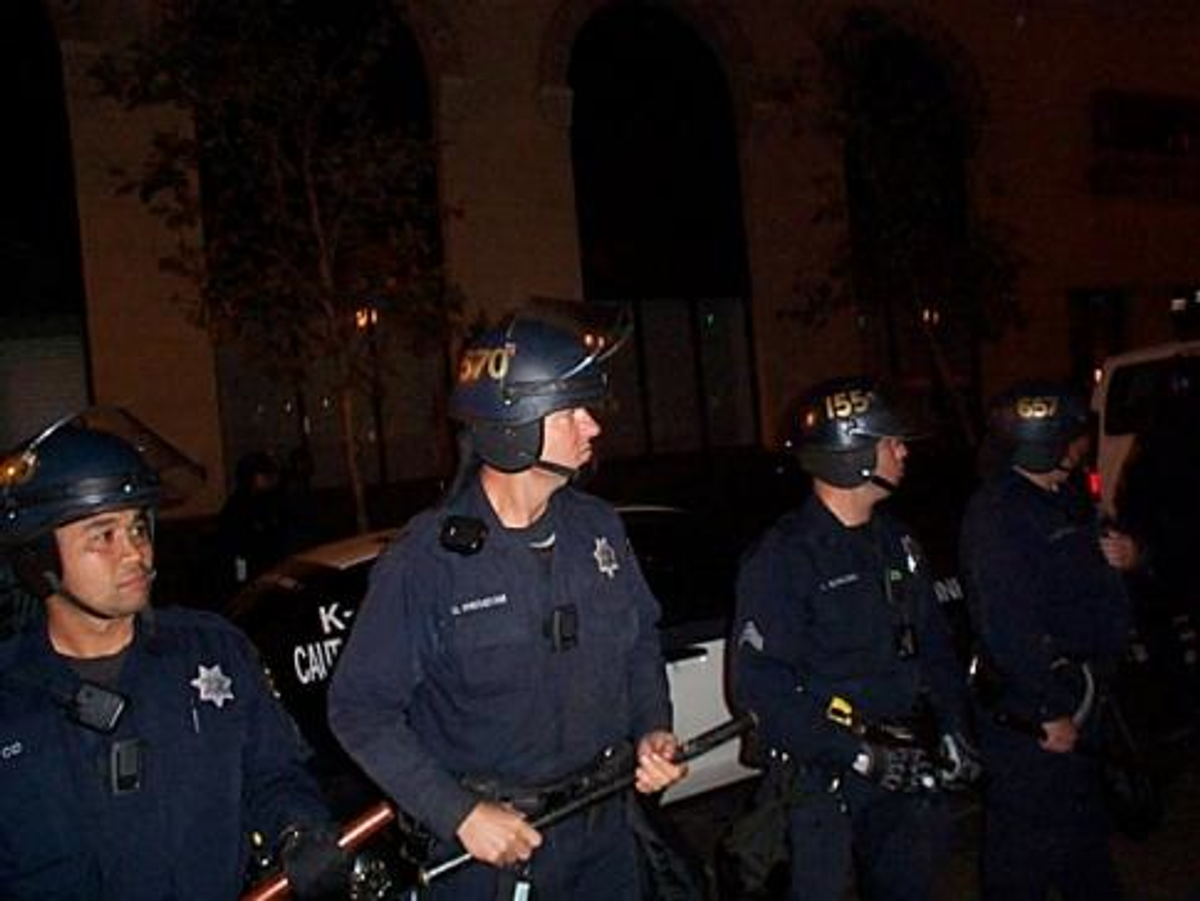  Riot police at Occupy Oakland on October 25, 2011  (Kevin Army)