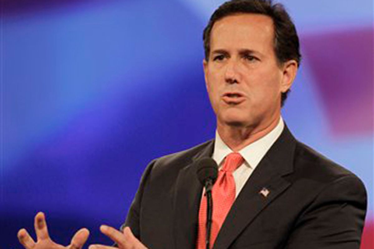 Republican presidential candidate Rick Santorum  (AP/John Raoux)