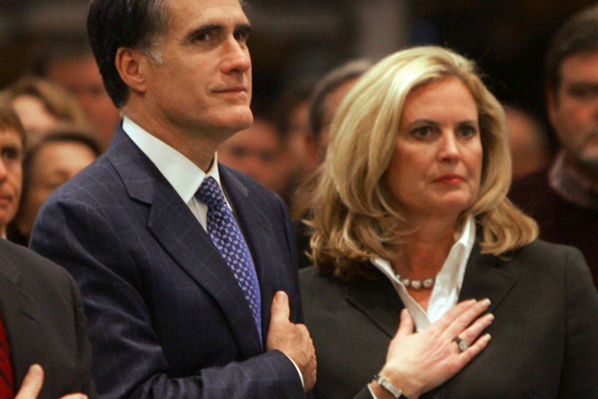Mitt Romney with his wife Ann Romney   (AP)