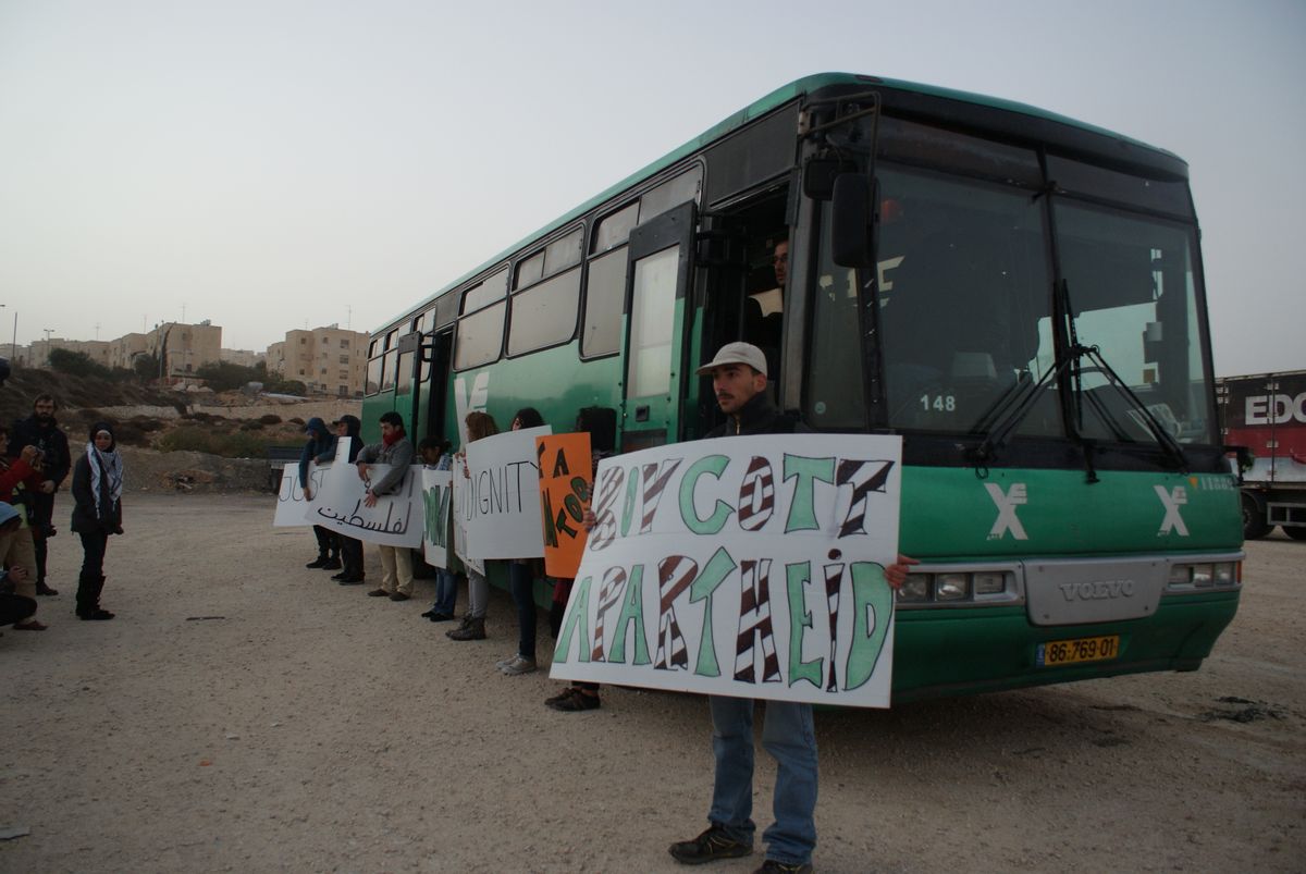 Palestinian freedom riders challenge segregated public transportation in the Israeli-occupied West Bank  (Khaled Diab)