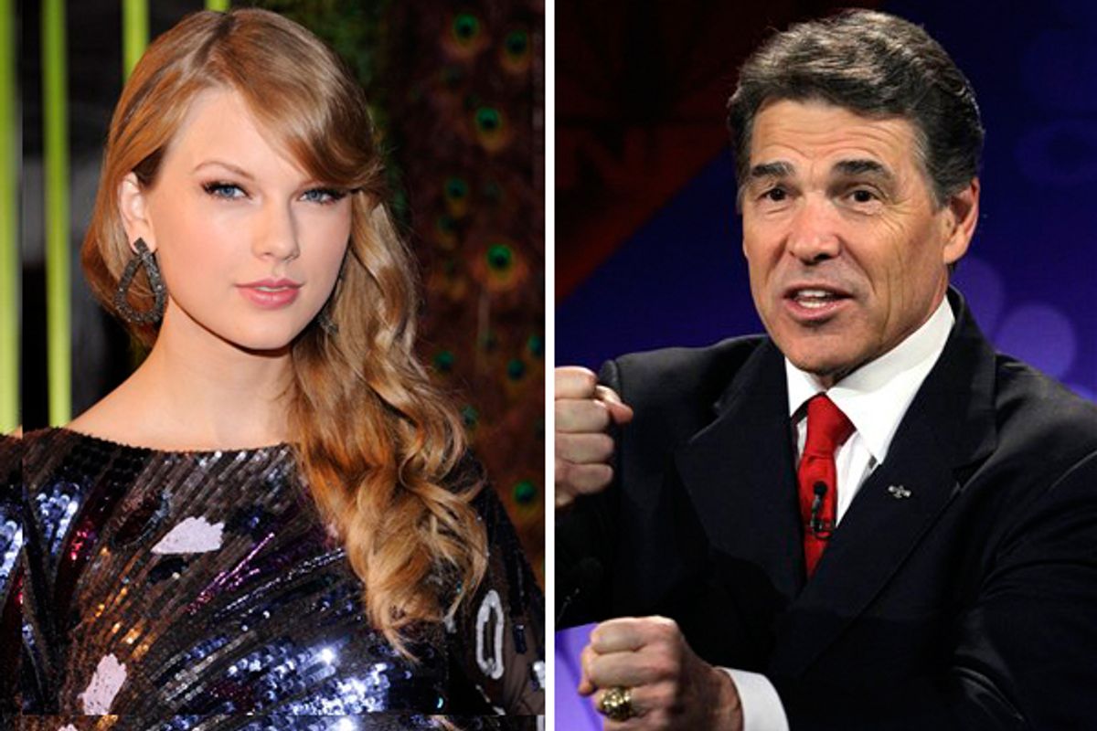 Taylor Swift and Rick Perry        (AP)