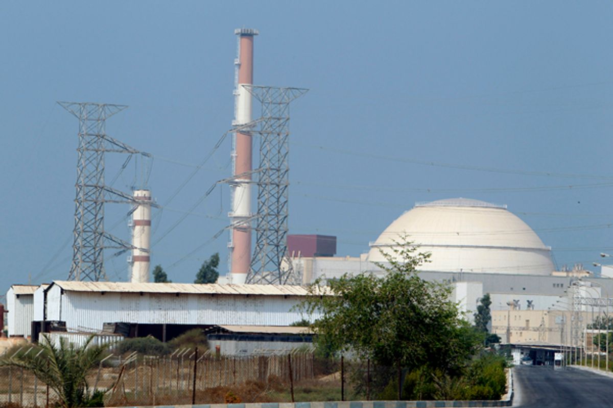  A view of Iran's Bushehr nuclear power plant  south of Tehran.          (Raheb Homavandi / Reuters)
