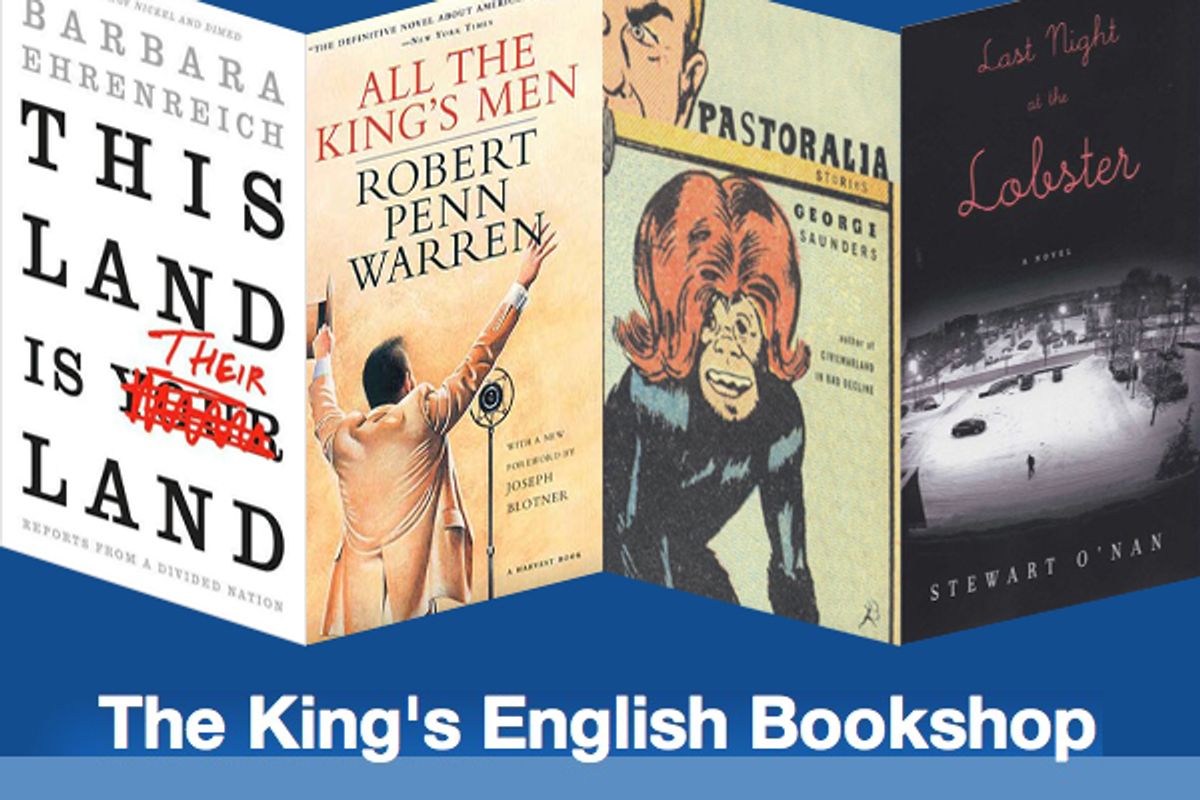 Selected titles from the American Spring booklist submitted by the King's English bookstore         