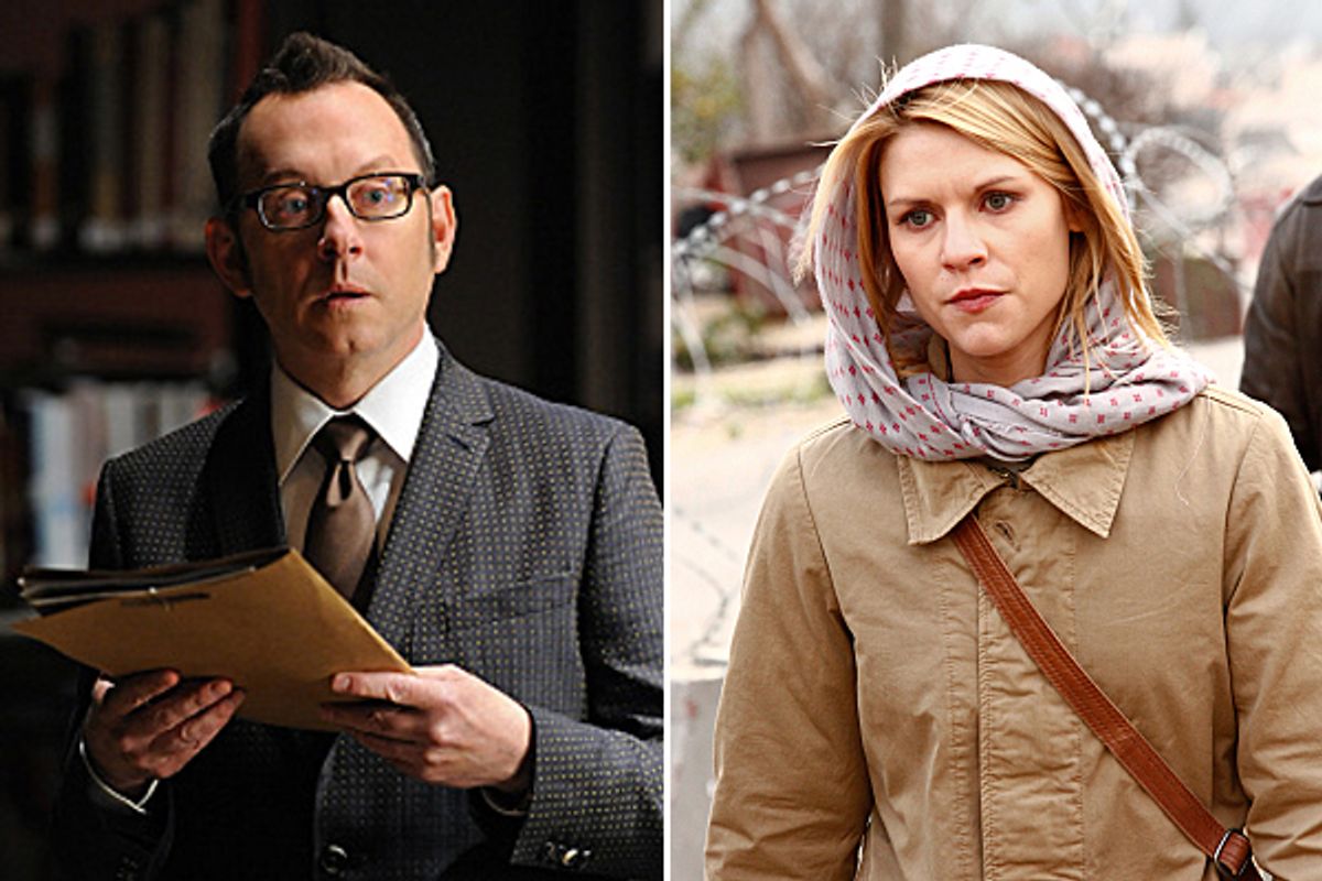 Michael Emerson in "Person of Interest" and Claire Danes in "Homeland"   
