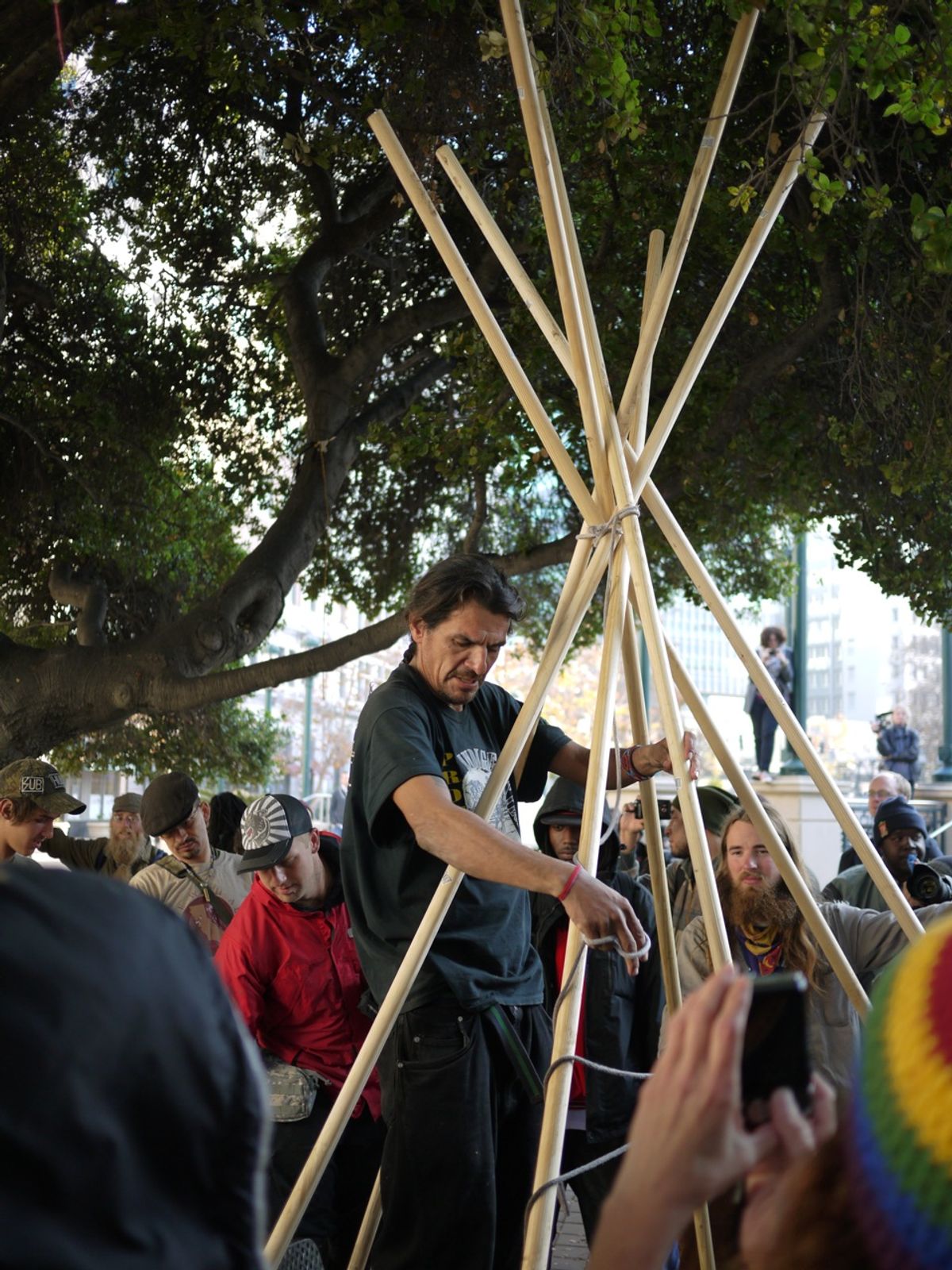  A teepee grows in Oakland     (Chris Colin)