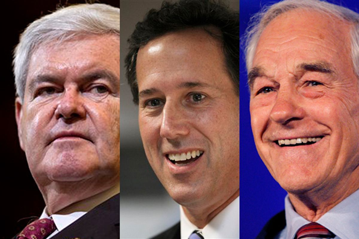  Newt Gingrich, Rick Santorum, Ron Paul       (AP/Reuters)
