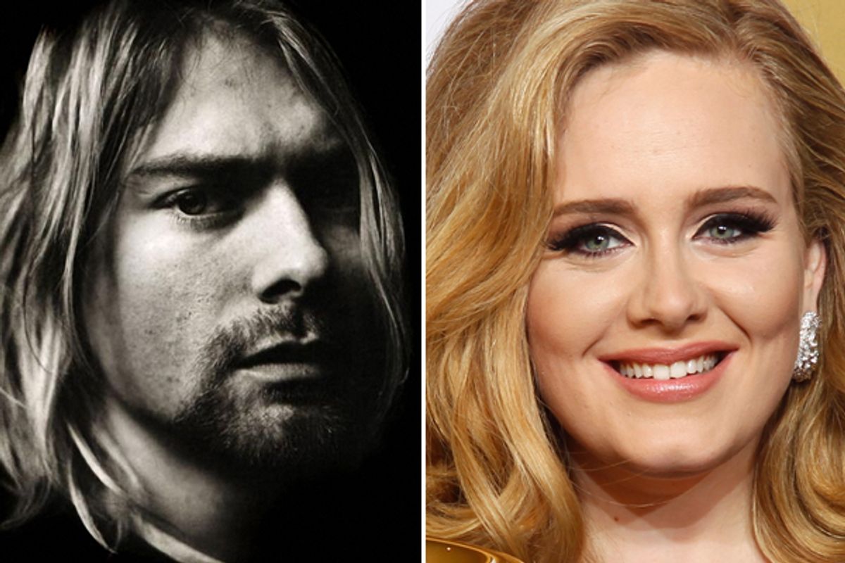 Kurt Cobain and Adele            (Reuters)