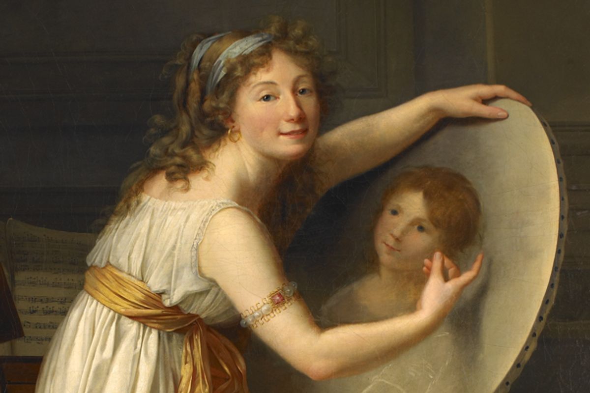 Rose Adélaïde Ducreux (1761-1802), "Portrait of the Artist" (detail).
 (Musée des beaux-arts, Rouen)