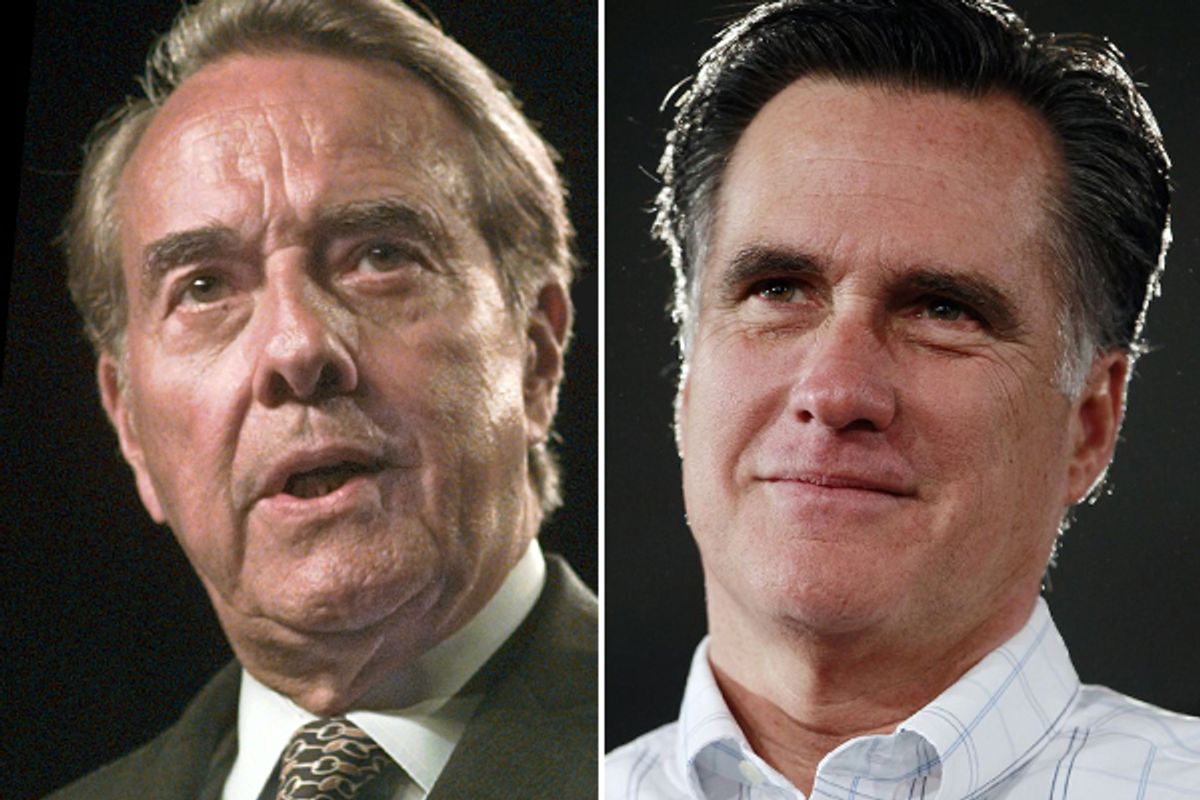 Bob Dole and Mitt Romney    (AP)