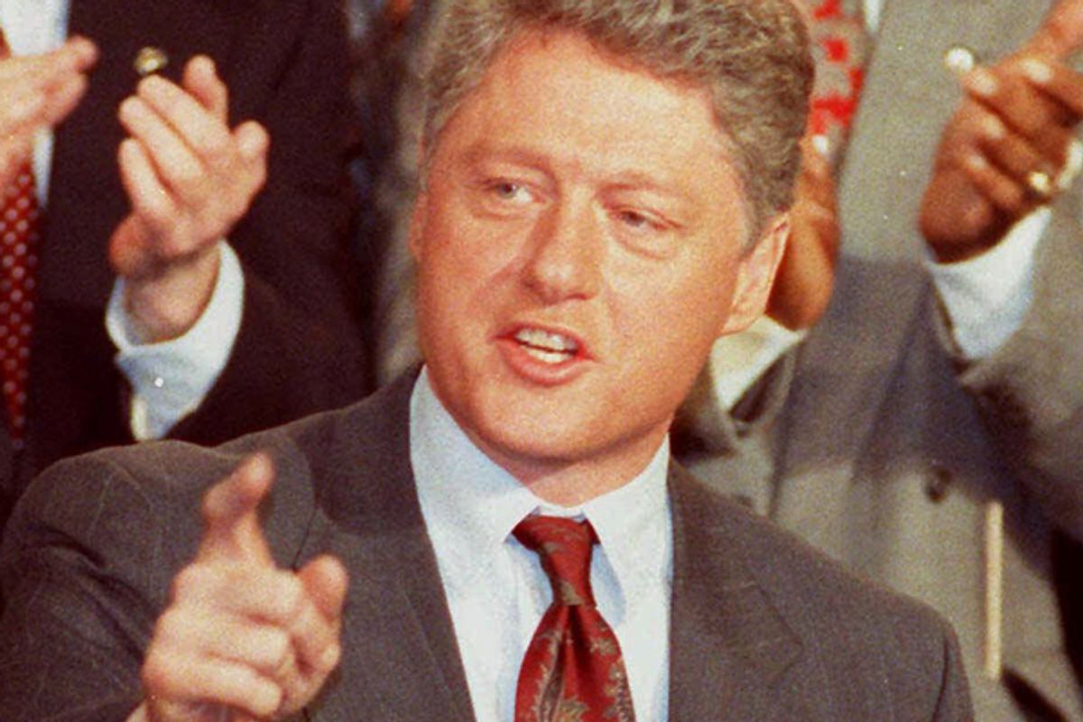 Bill Clinton on the campaign trail in 1992.      (AP/Ric Feld)