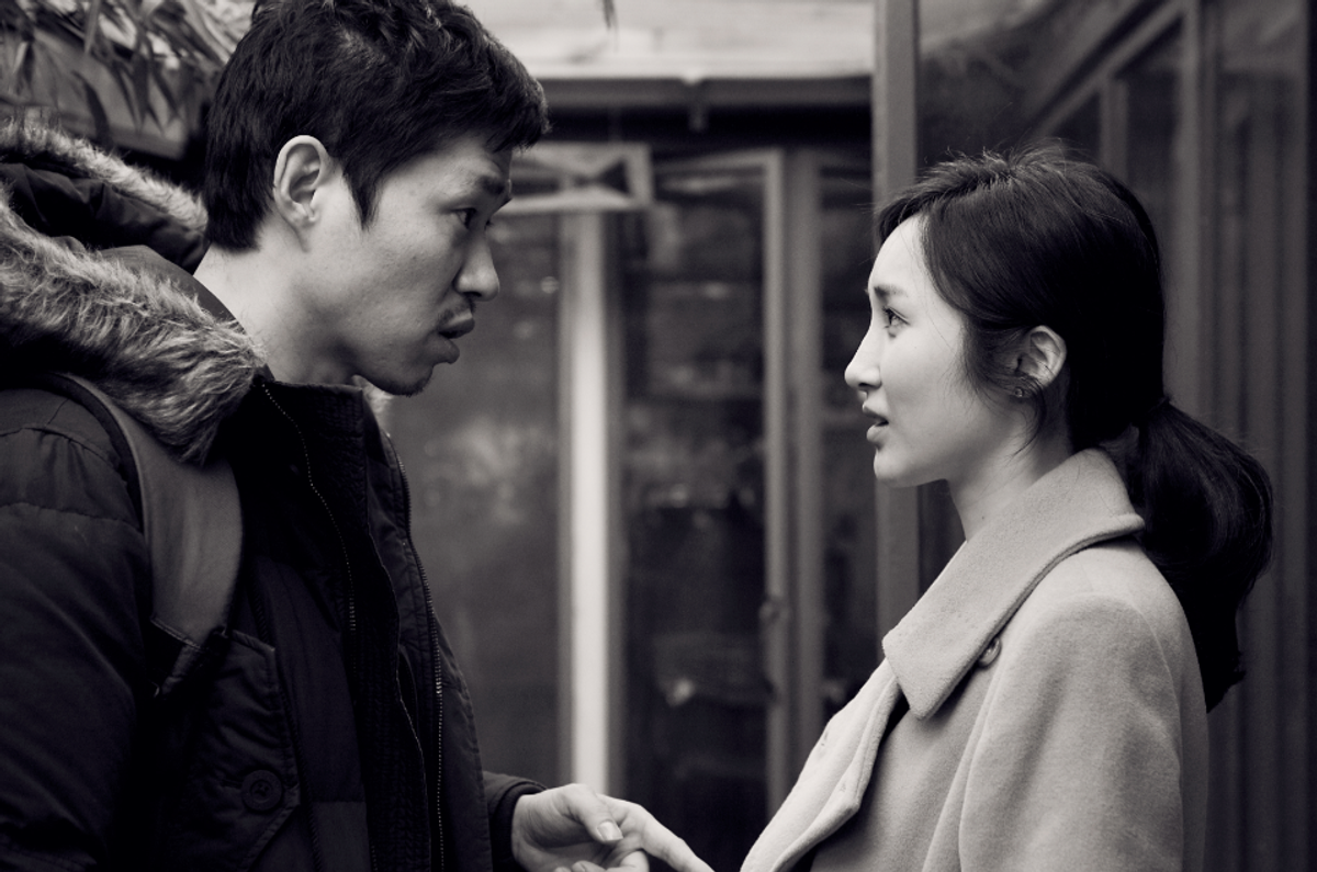 Yu Junsang (Seongjun) and Kim Bokyung (Yejeon) in "The Day He Arrives." Courtesy of Cinema Guild.   