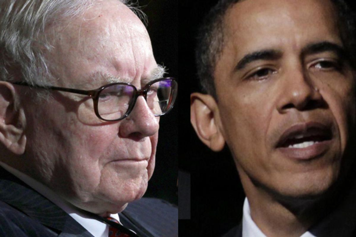  Warren Buffet and Barack Obama       (AP)