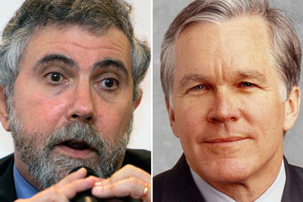 Paul Krugman and Bill Keller         (AP)