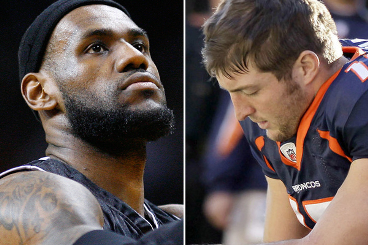  LeBron James and Tim Tebow         (Reuters/AP)