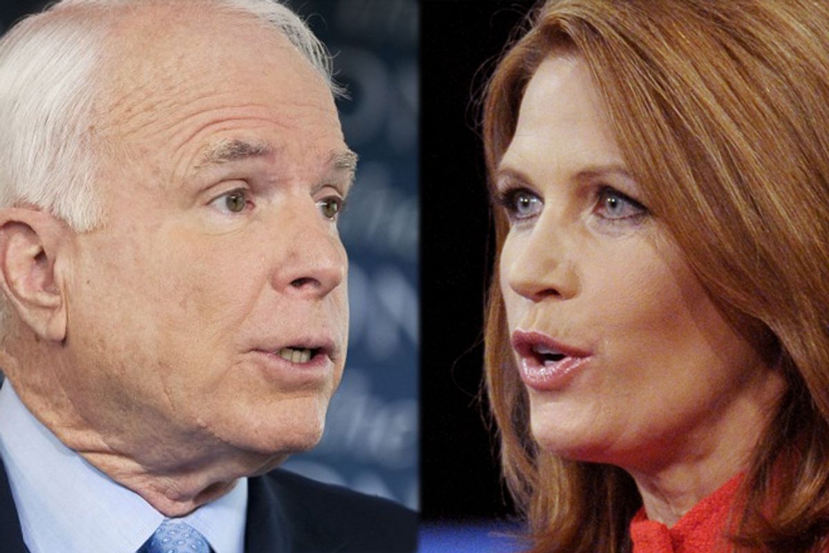 John McCain and Michele Bachmann          (AP)